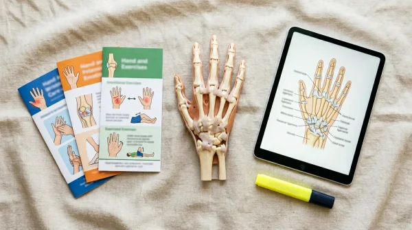 People reviewing notes and educational materials together